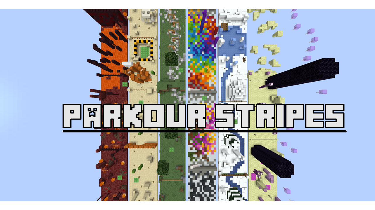 Unduh Parkour Stripes untuk Minecraft 1.15.2